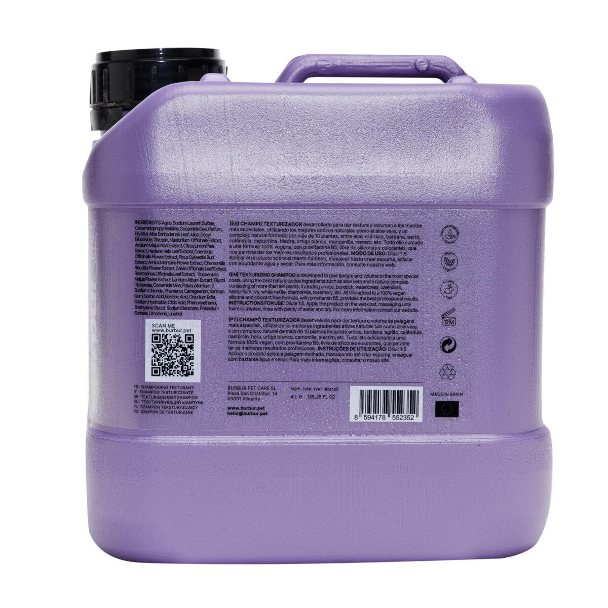 Bieliaci šampón Burbur Pro 4L